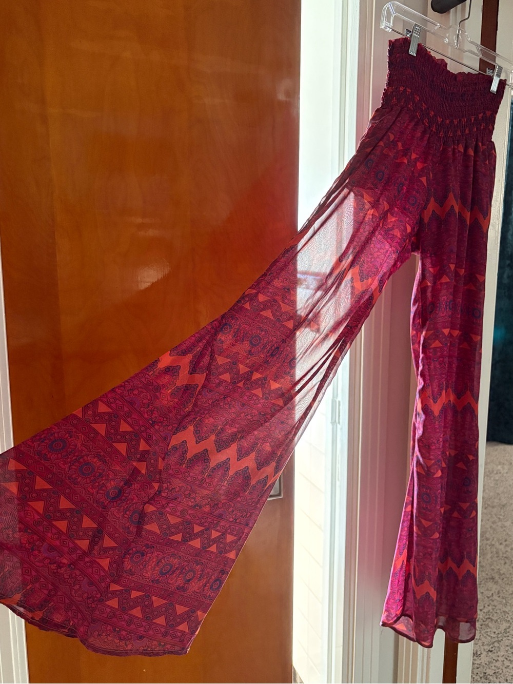 SMYMM sheer tapestry flares